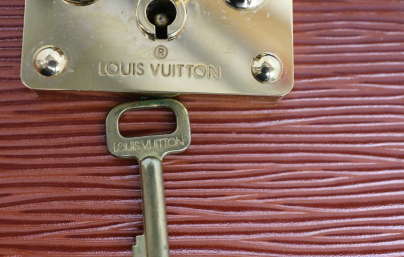 Louis Vuitton Cognac brown Epi Leather Serviette Conseiller  business