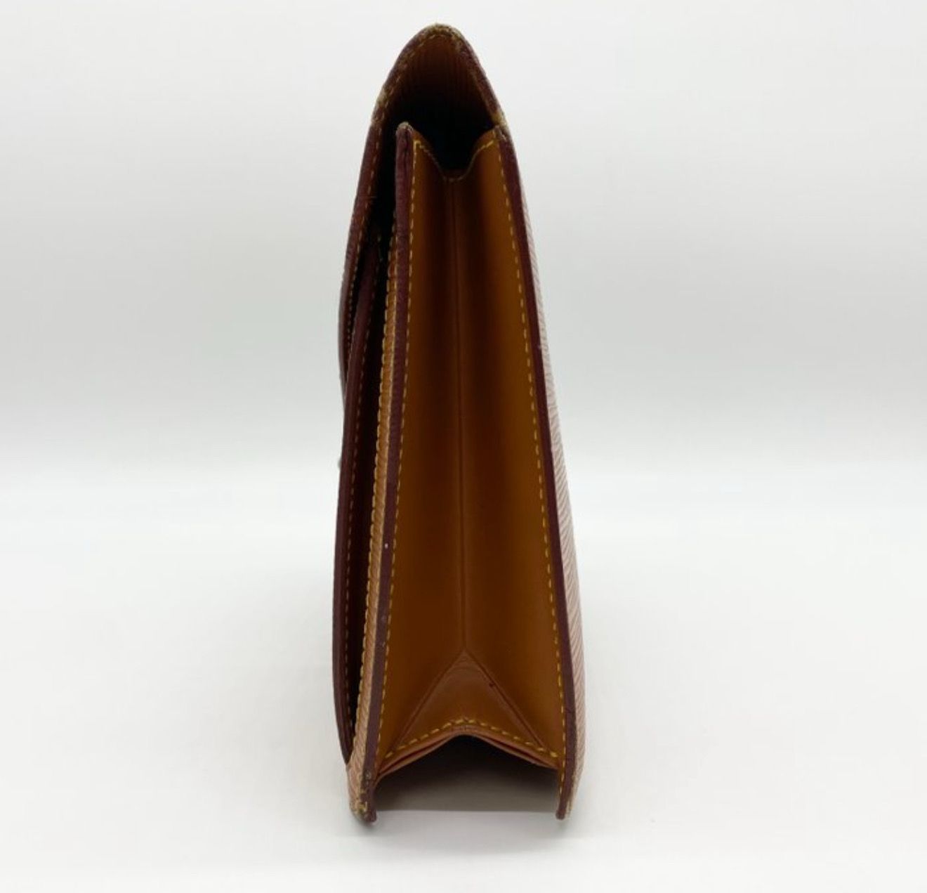 Louis Vuitton Cognac brown Serie Dragonne Epi leather Clutch bag 