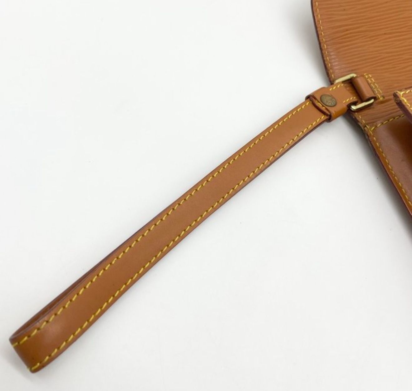 Louis Vuitton Cognac brown Serie Dragonne Epi leather Clutch bag 