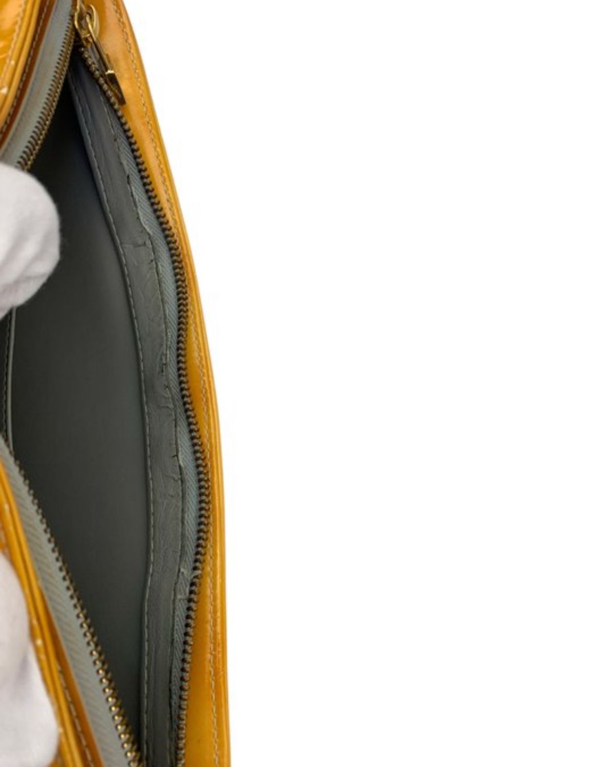 Louis Vuitton Yellow Houston Vernis Leather Tote