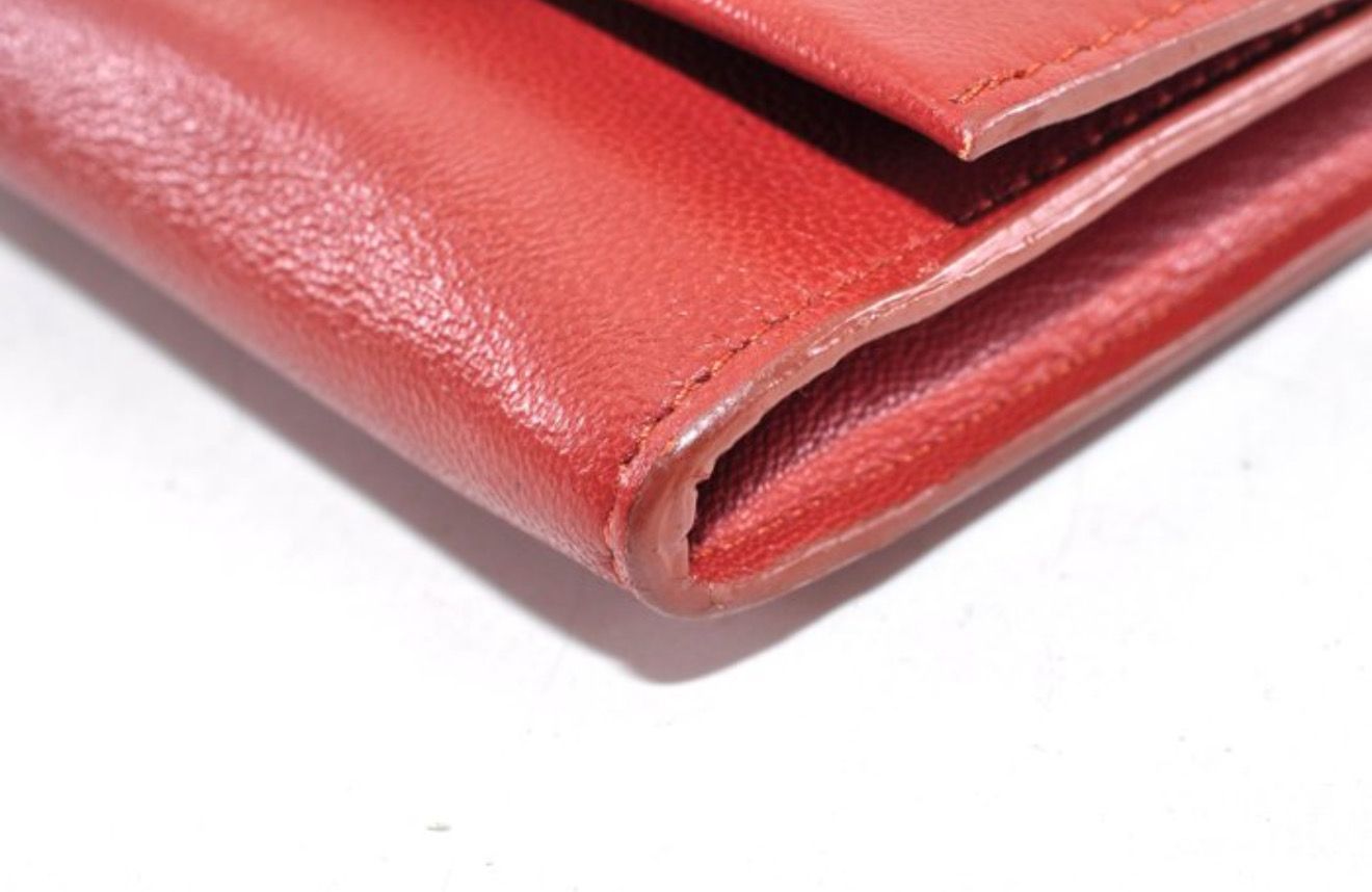 Chloé Red Leather Wallet on chain bag