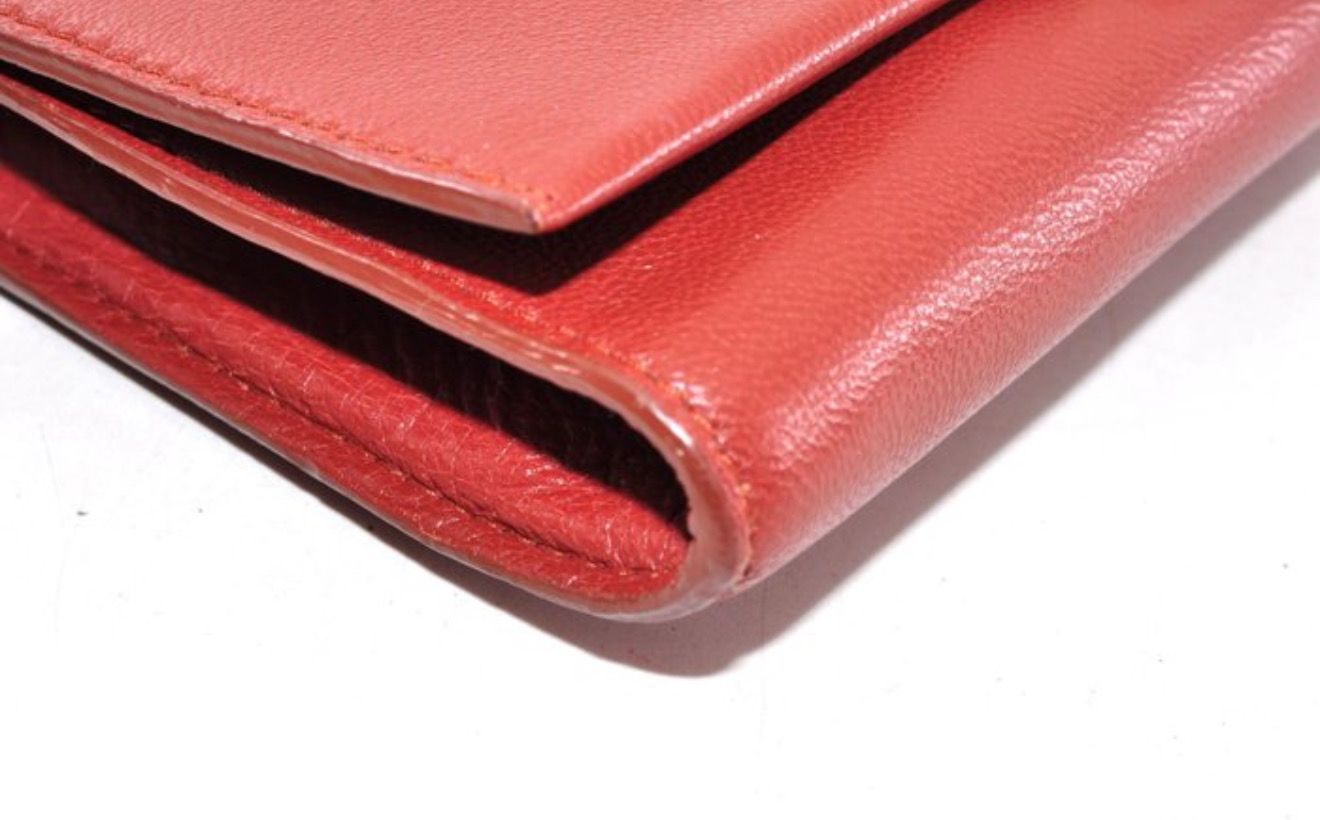 Chloé Red Leather Wallet on chain bag