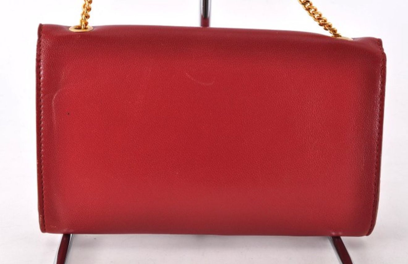 Chloé Red Leather Wallet on chain bag