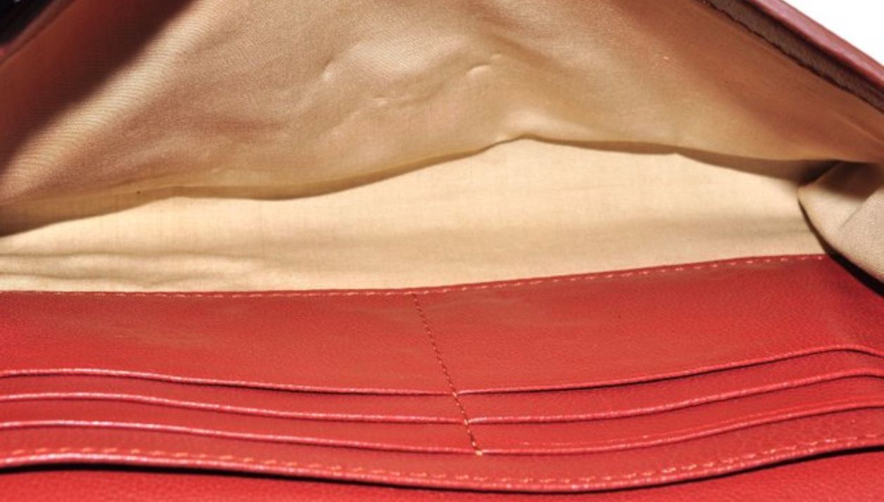 Chloé Red Leather Wallet on chain bag