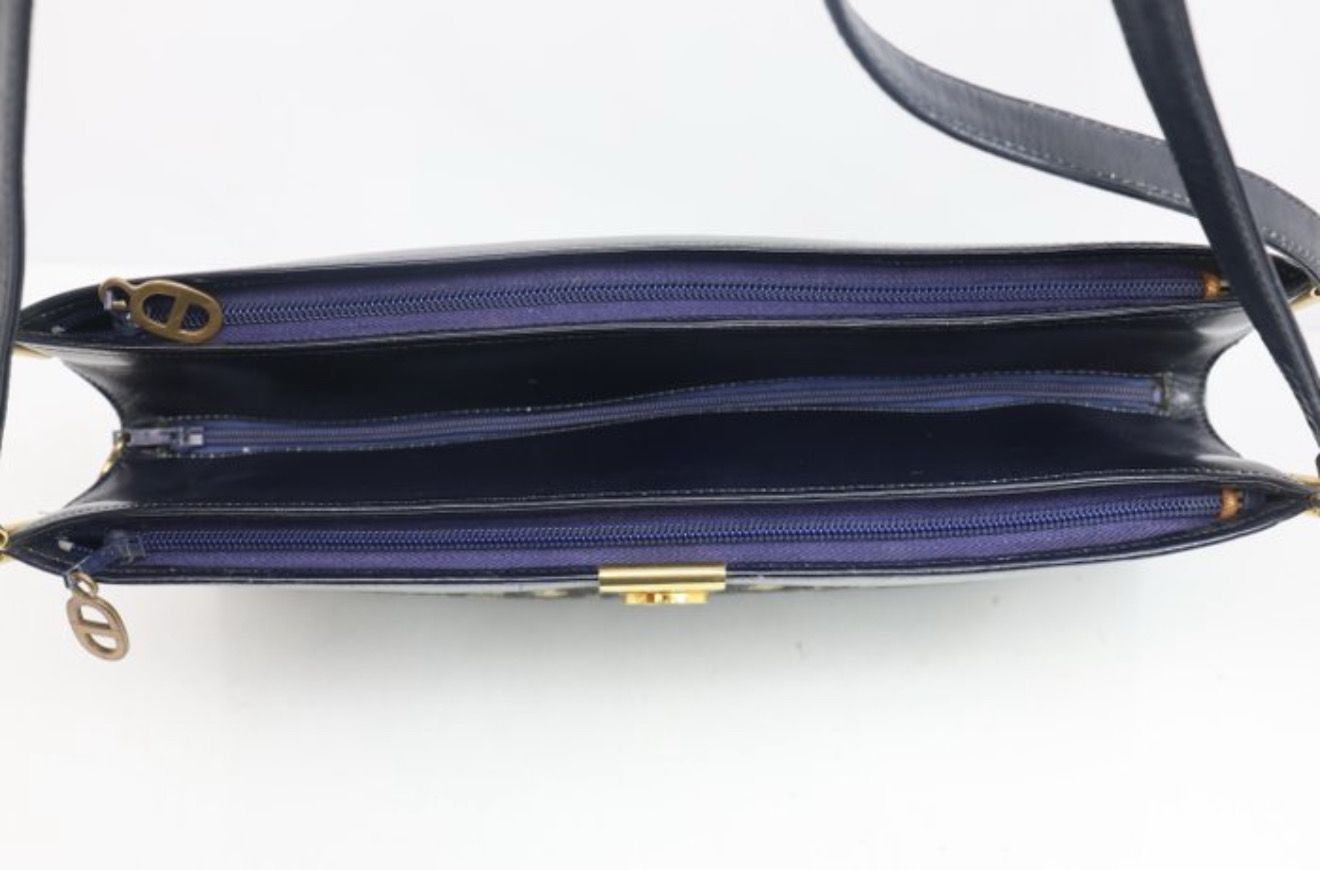 Christian Dior Blue monogram fabric / leather Lady  Handbag