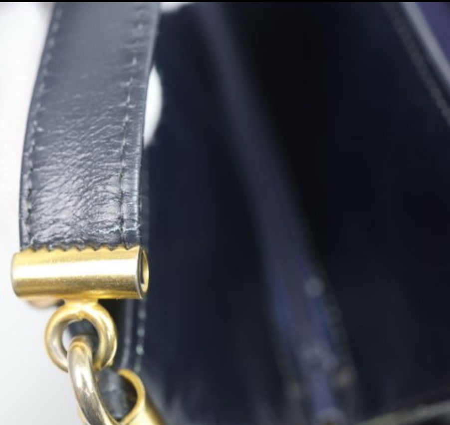 Christian Dior Blue monogram fabric / leather Lady  Handbag