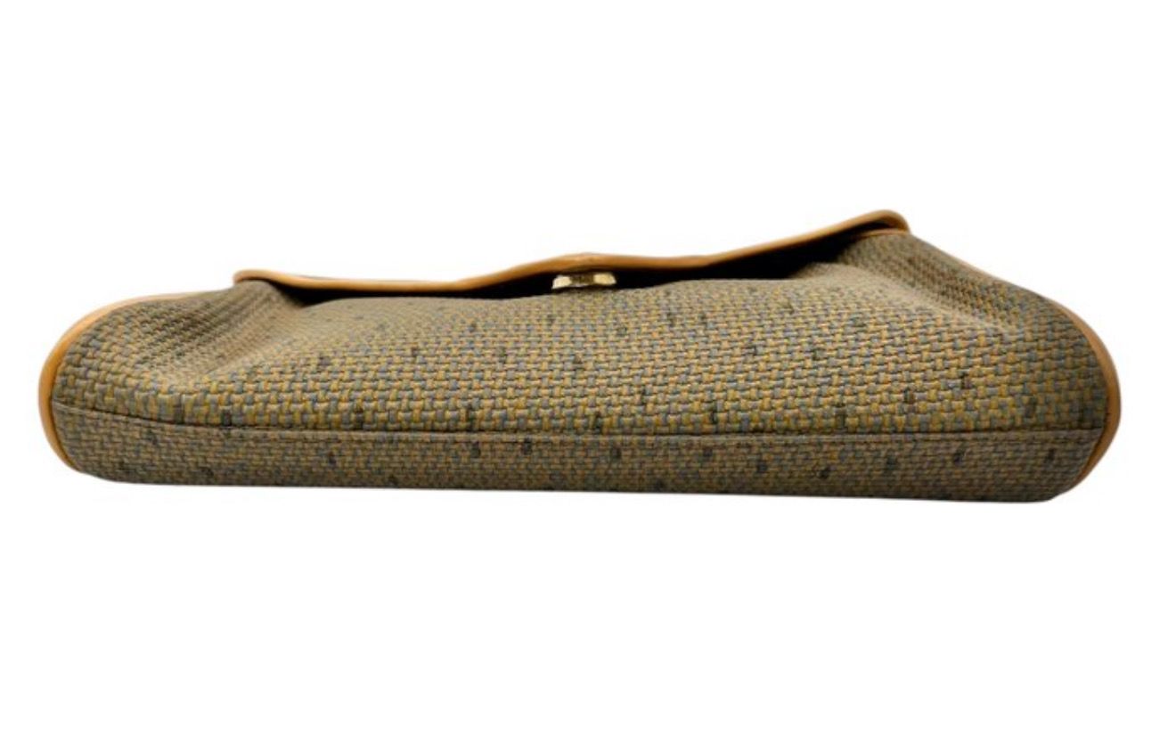 Yves Saint Laurent Khaki Clutch Bag