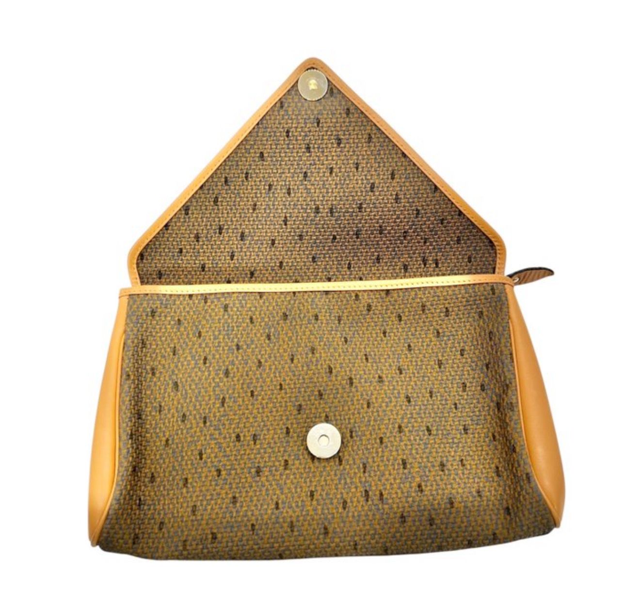 Yves Saint Laurent Khaki Clutch Bag