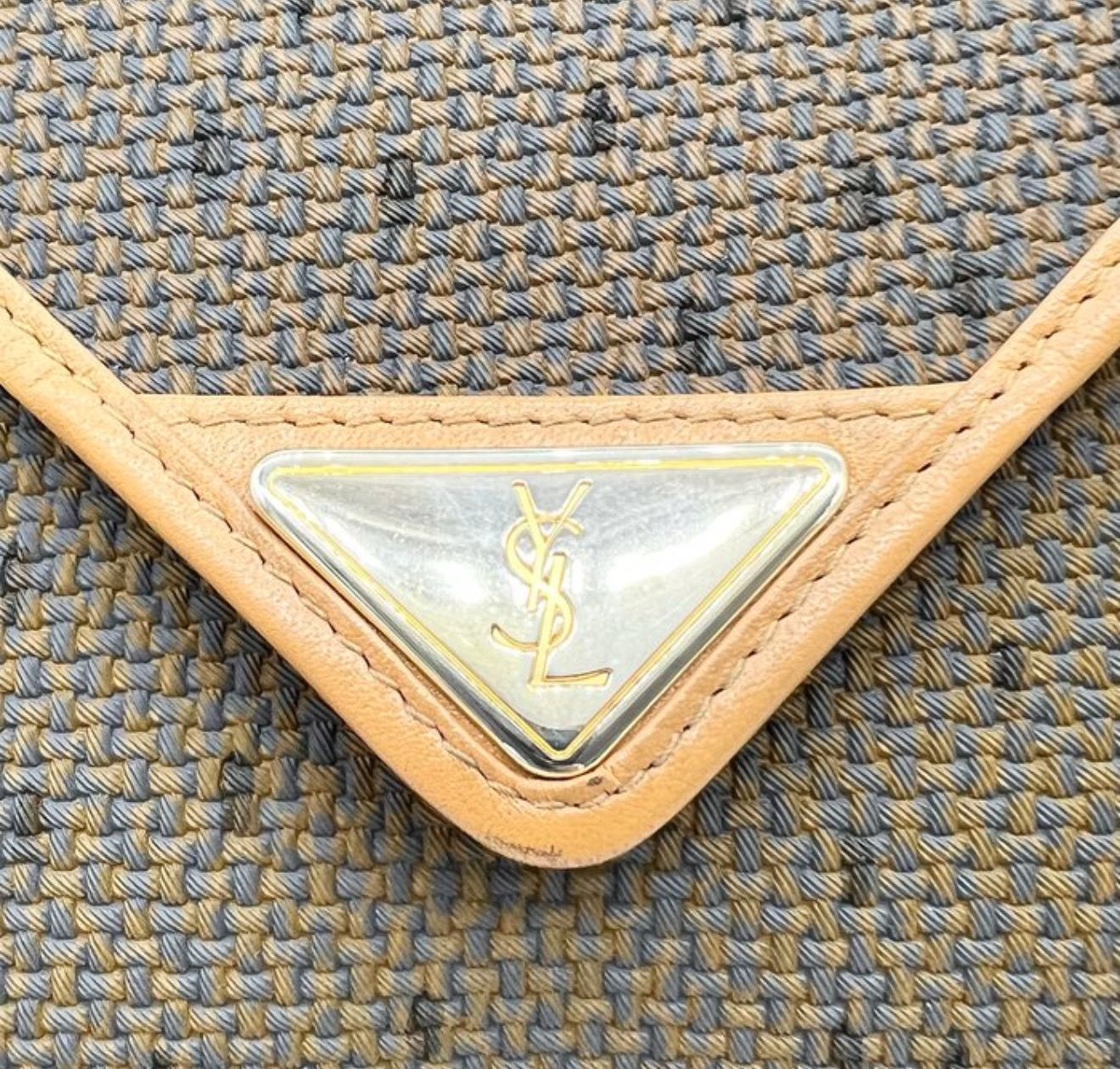 Yves Saint Laurent Khaki Clutch Bag