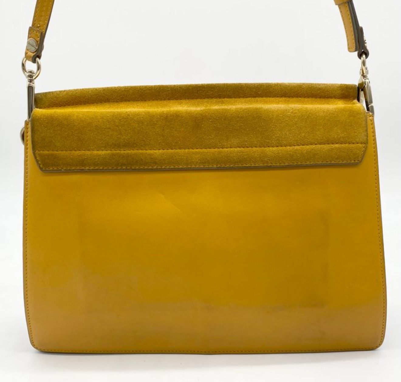 Chloé Faye Yellow Suede Leather crossbody bag