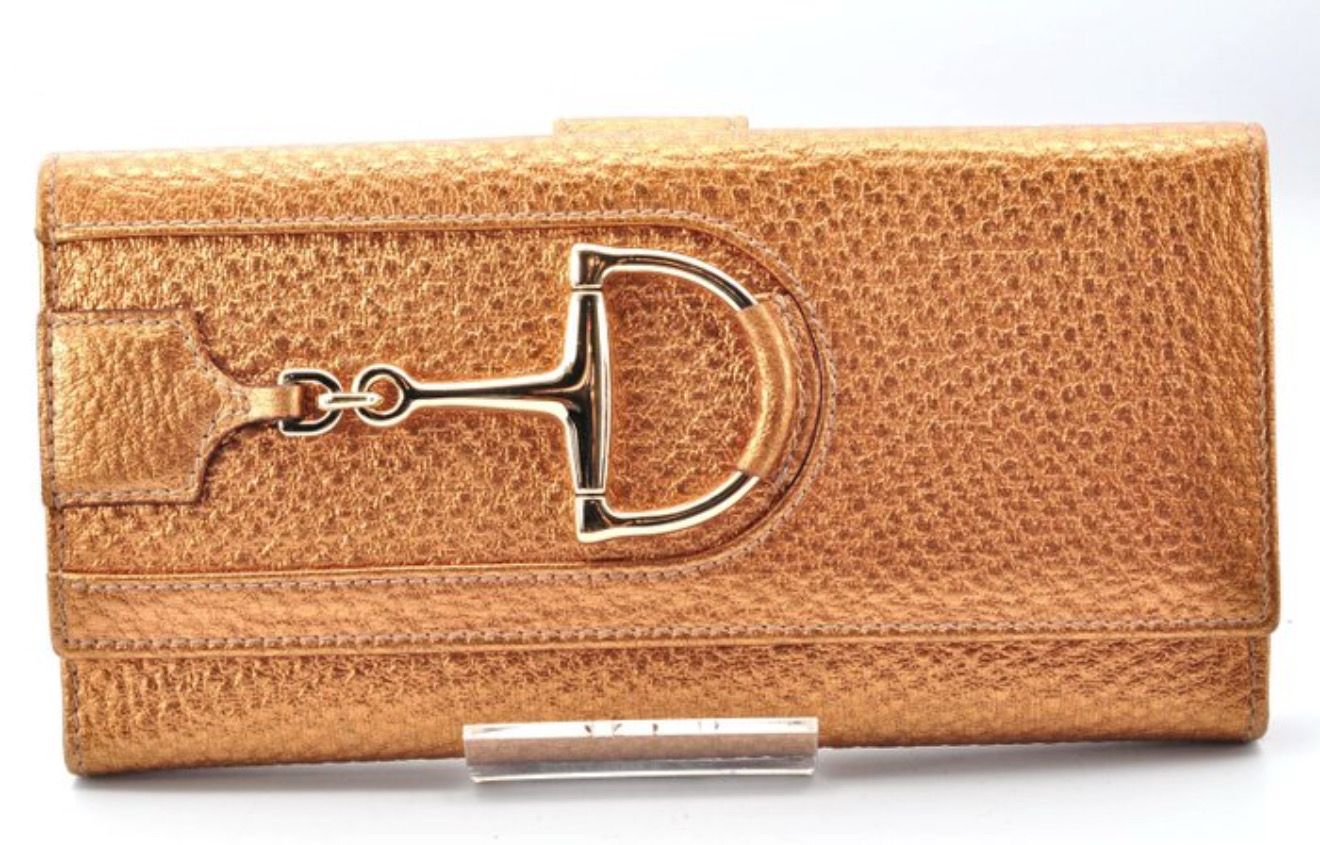 Gucci Gold Horsebit  long Wallet