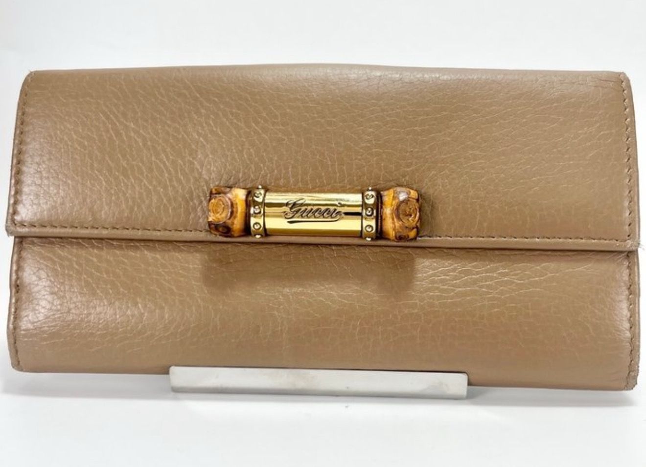 Gucci Beige Leather Long Wallet