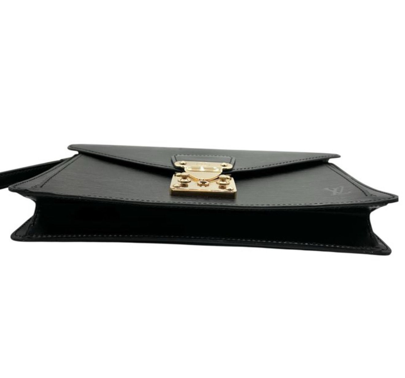 Louis Vuitton Black Serie Dragonne Clutch Epi leather bag