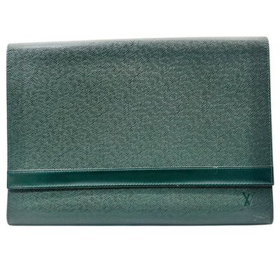 Louis Vuitton Green Taiga Volga Clutch / organizer