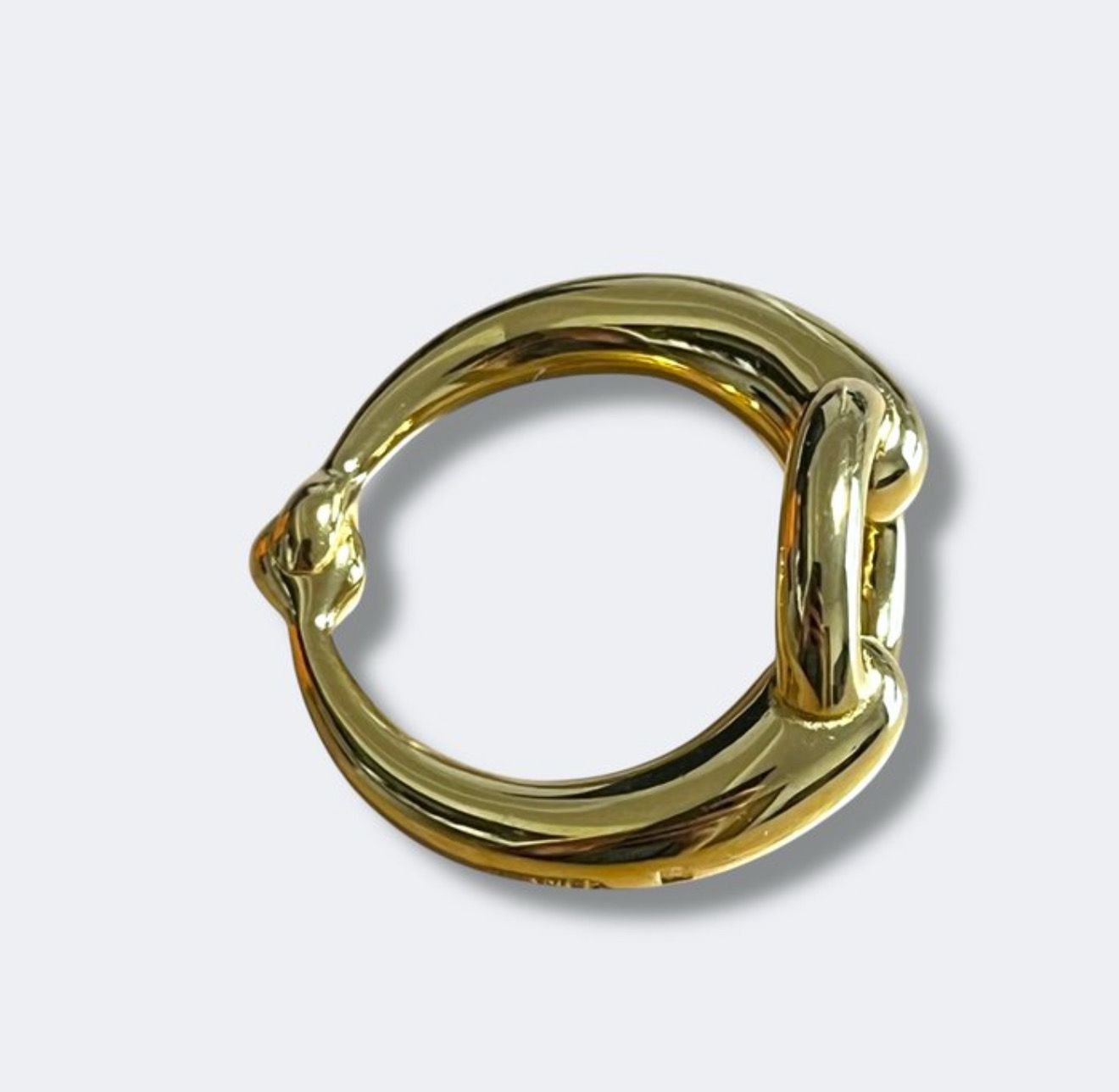 Hermès Gold plated “Mors” Scarf Ring