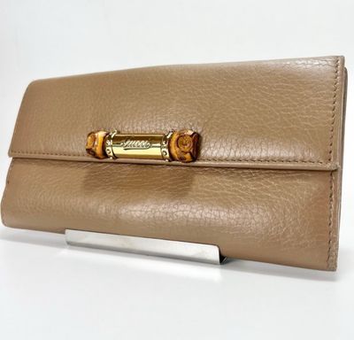 Gucci Beige Leather Long Wallet