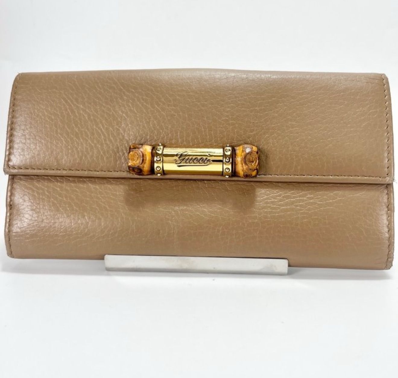 Gucci Beige Leather Long Wallet