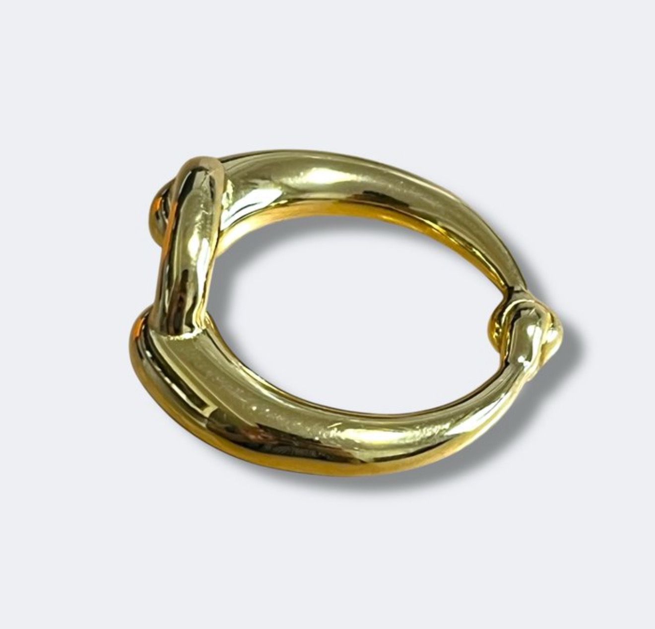 Hermès Gold plated “Mors” Scarf Ring