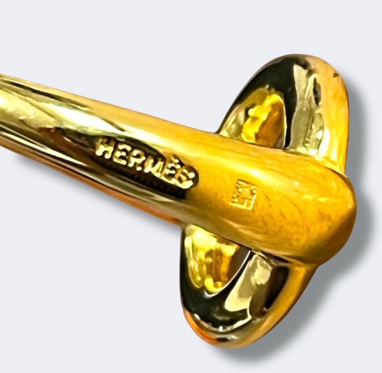 Hermès Gold plated “Mors” Scarf Ring