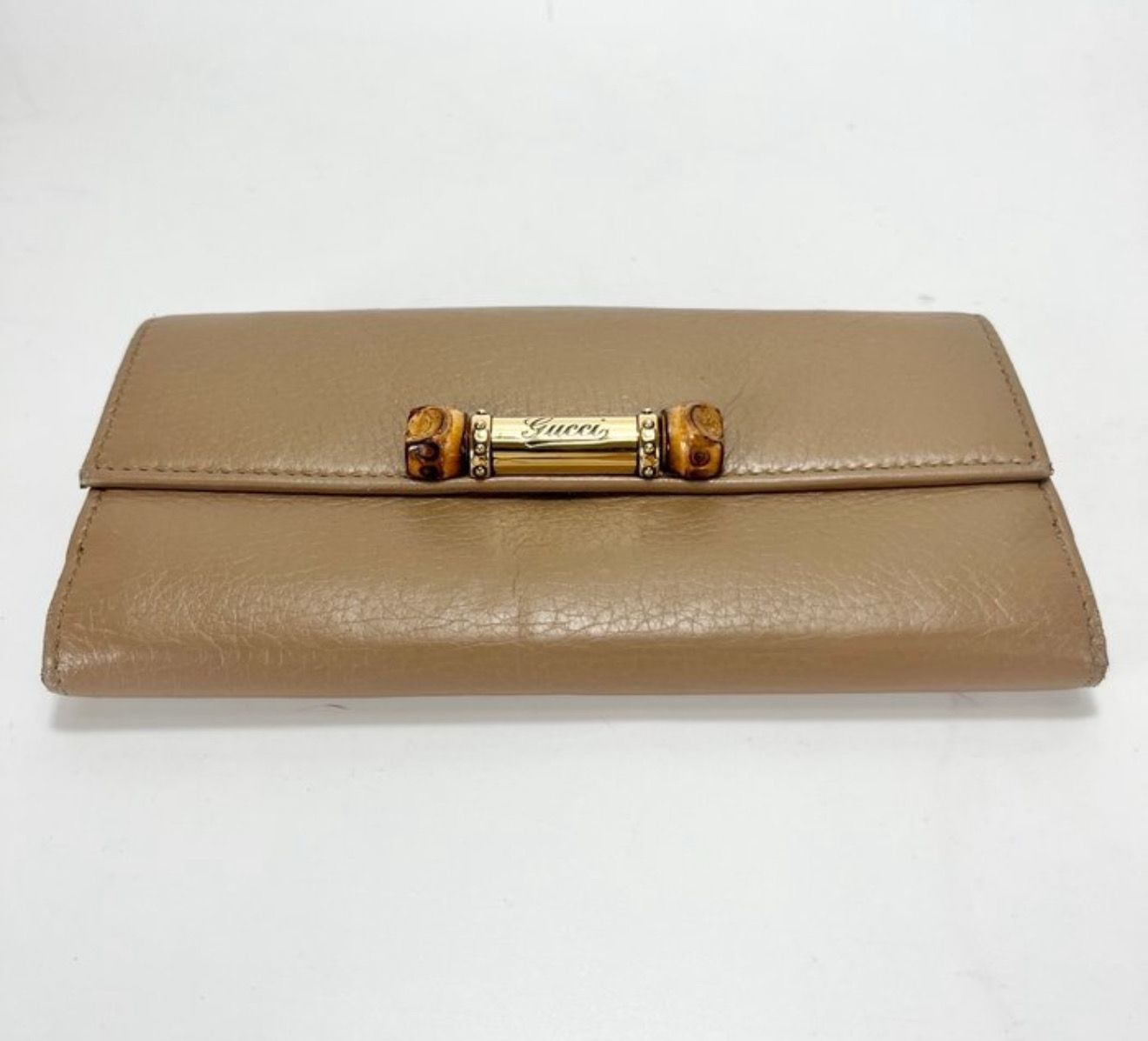 Gucci Beige Leather Long Wallet