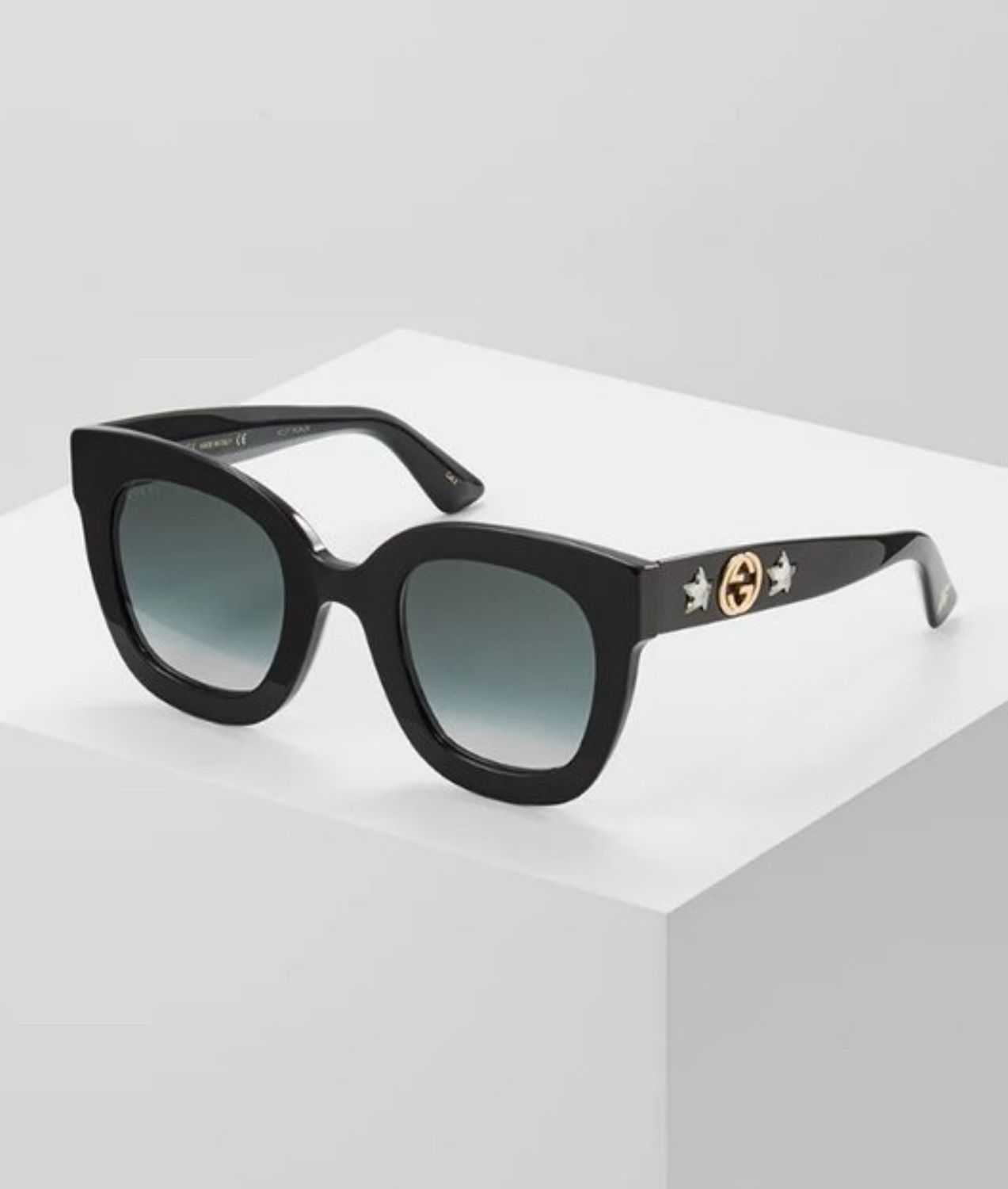 Gucci Black Sunglasses with Gold Accents
