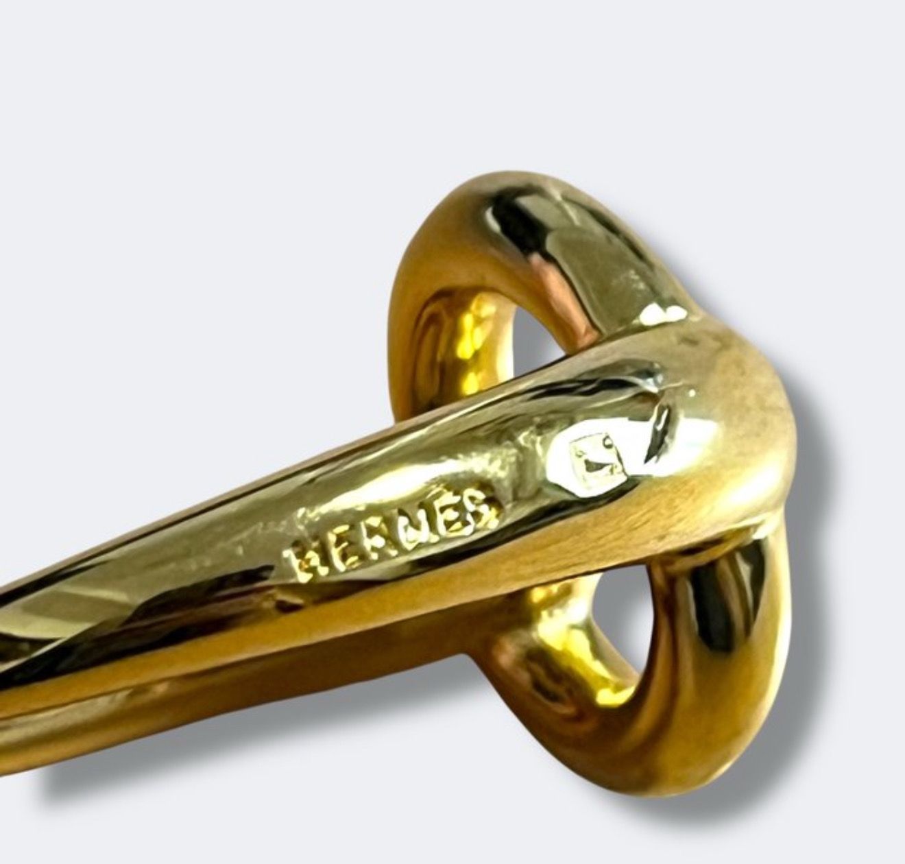 Hermès Gold plated “Mors” Scarf Ring