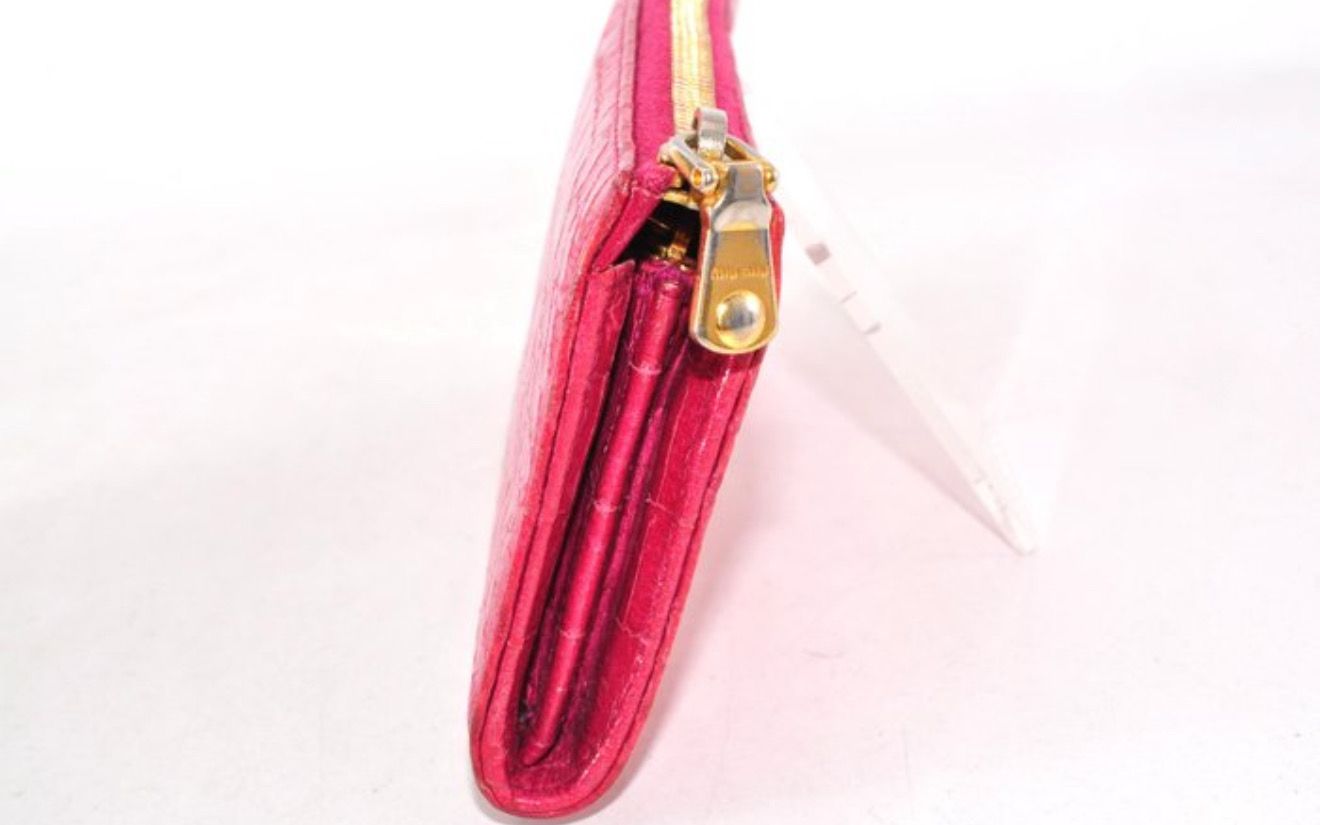 Miu Miu Pink leather Zip-Around Wallet 