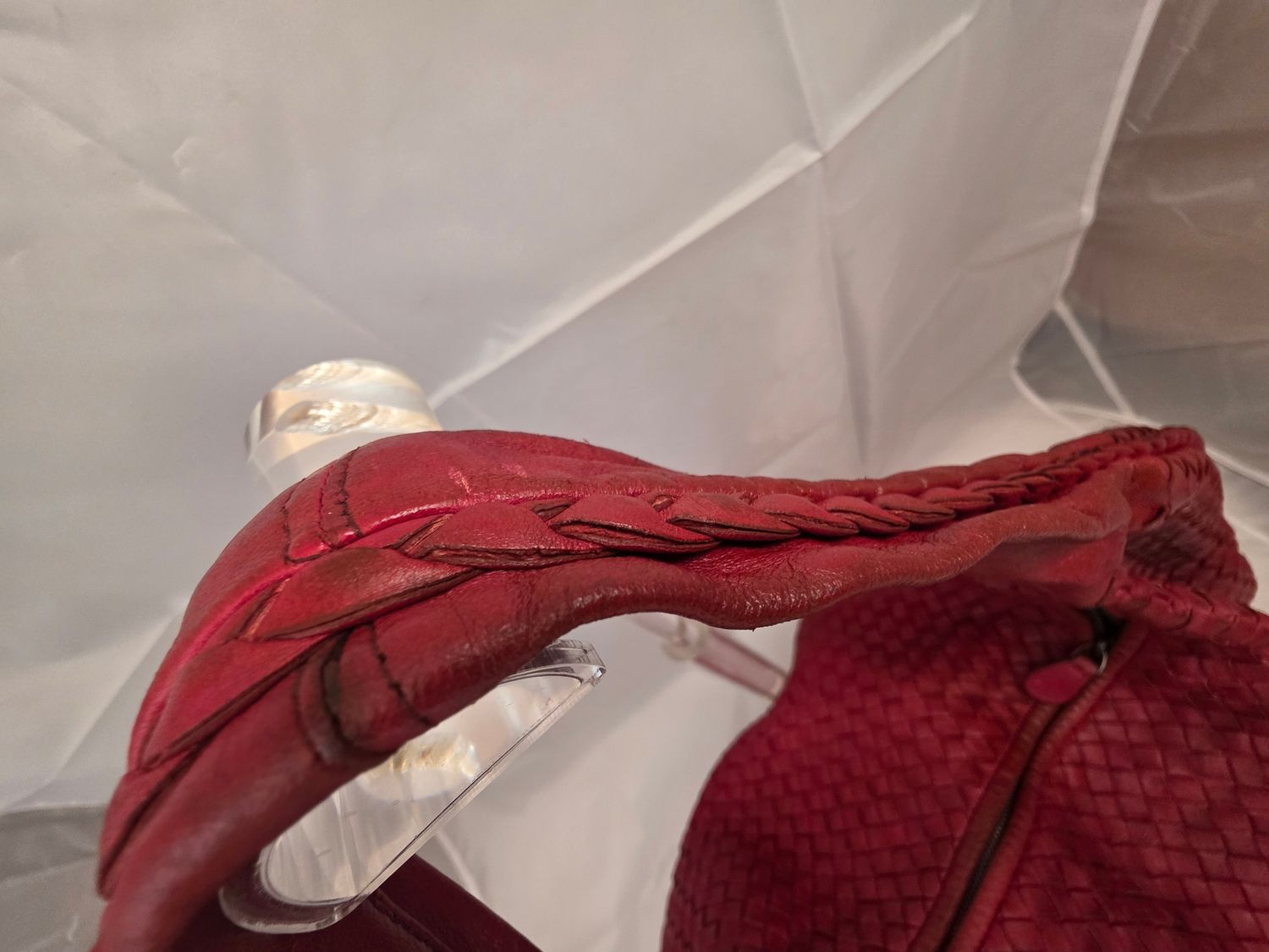 Bottega Venetta Red leather Antheia Hobo bag