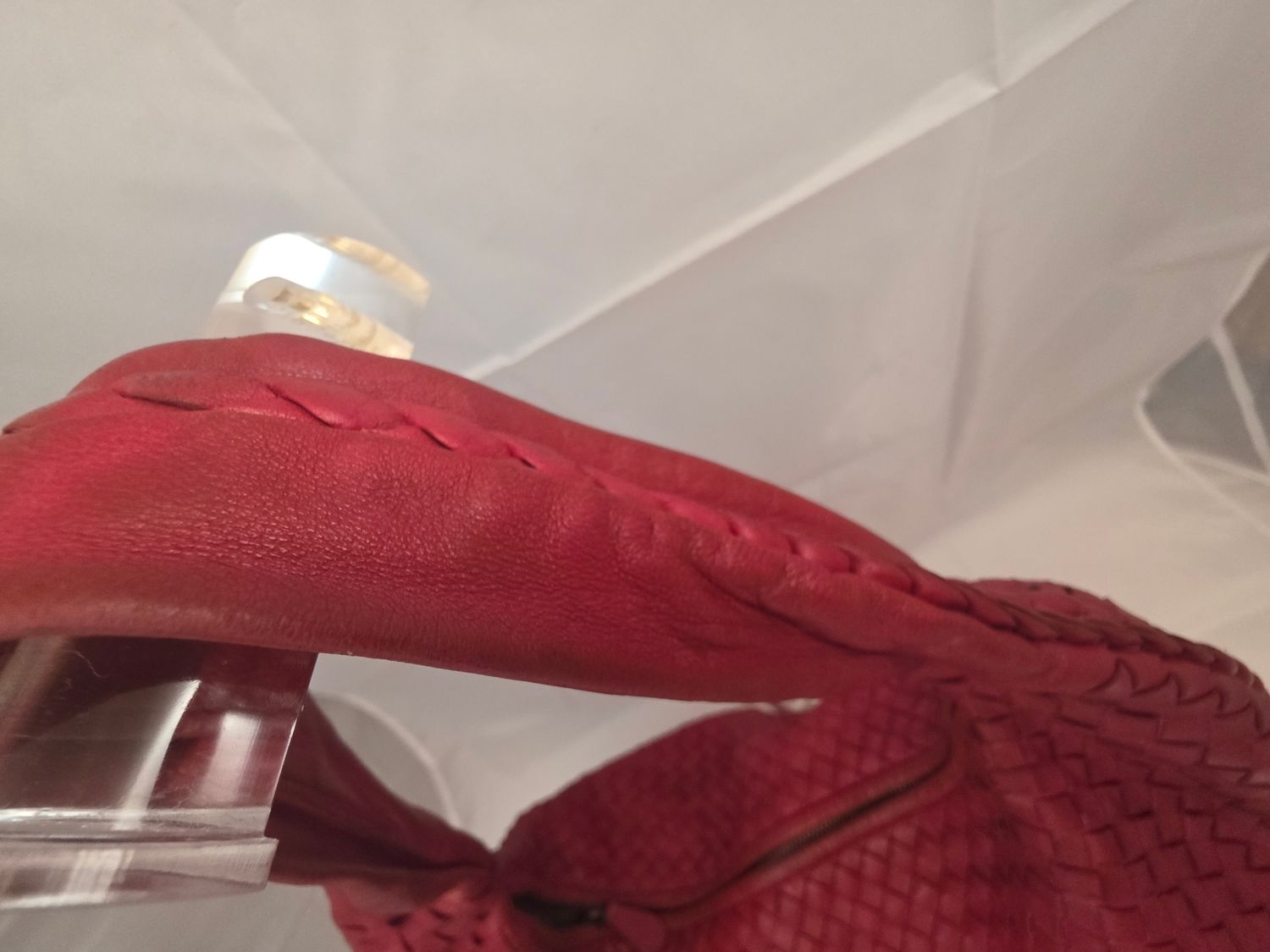 Bottega Venetta Red leather Antheia Hobo bag