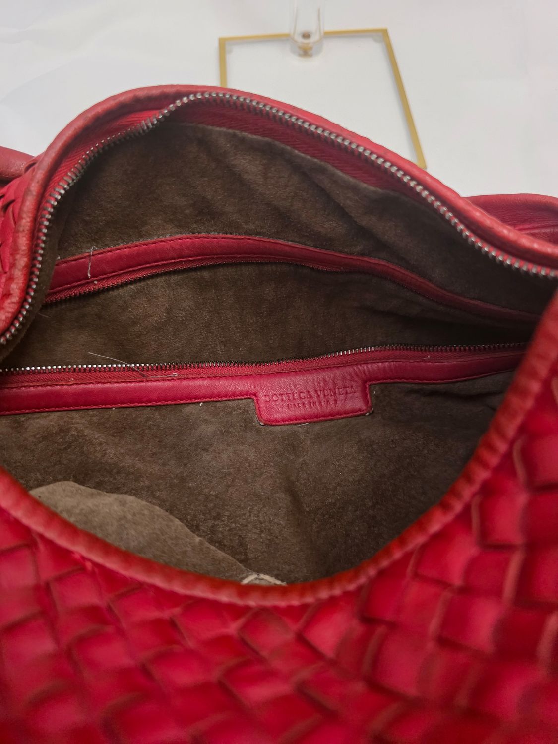 Bottega Venetta Red leather Antheia Hobo bag