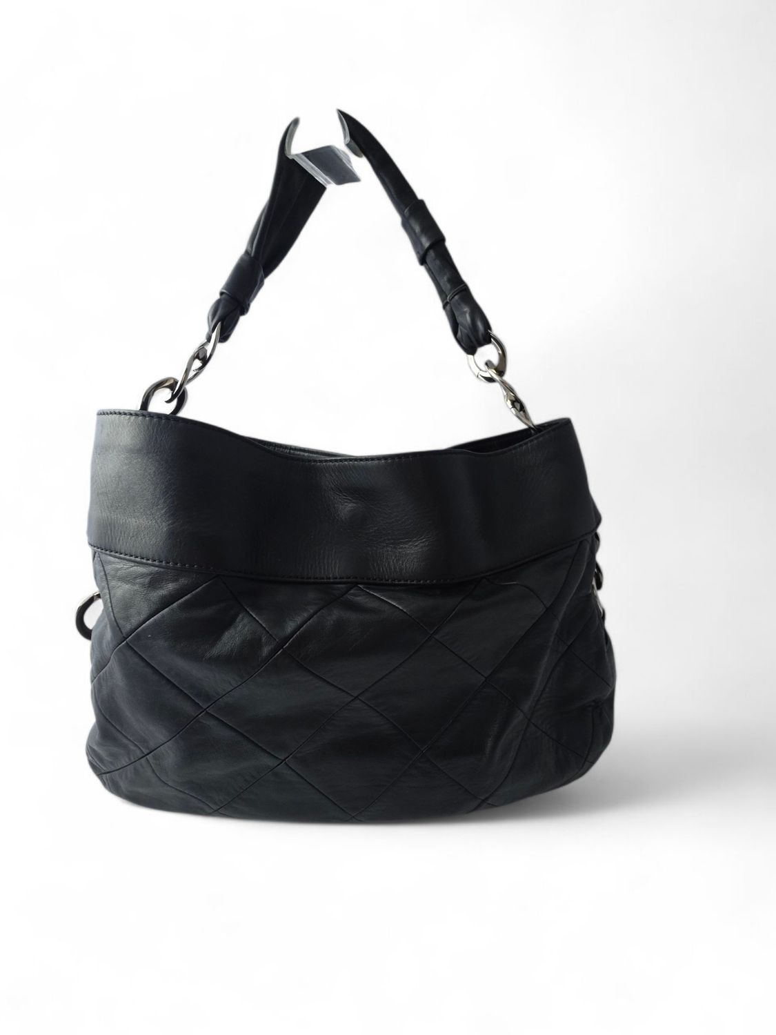 Chanel Black Lambskin Leather Matelassé Tote bag