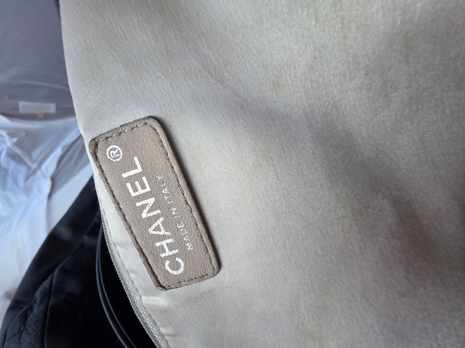 Chanel Black Lambskin Leather Matelassé Tote bag