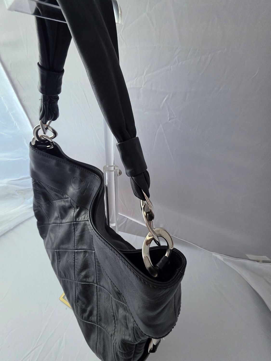 Chanel Black Lambskin Leather Matelassé Tote bag