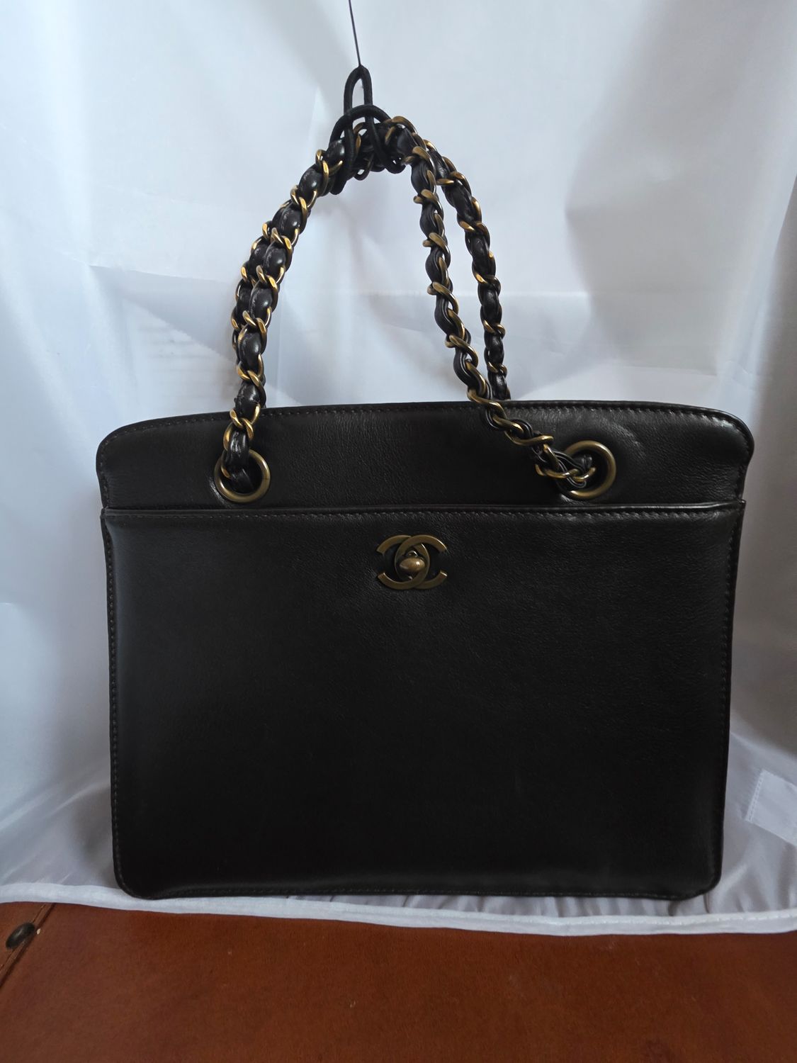 Chanel lambskin Leather Hard Case Handbag