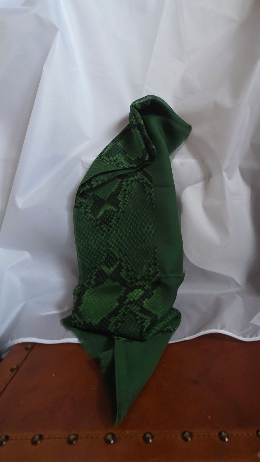 Burberry Green Mousseline de Soie Silk Scarf