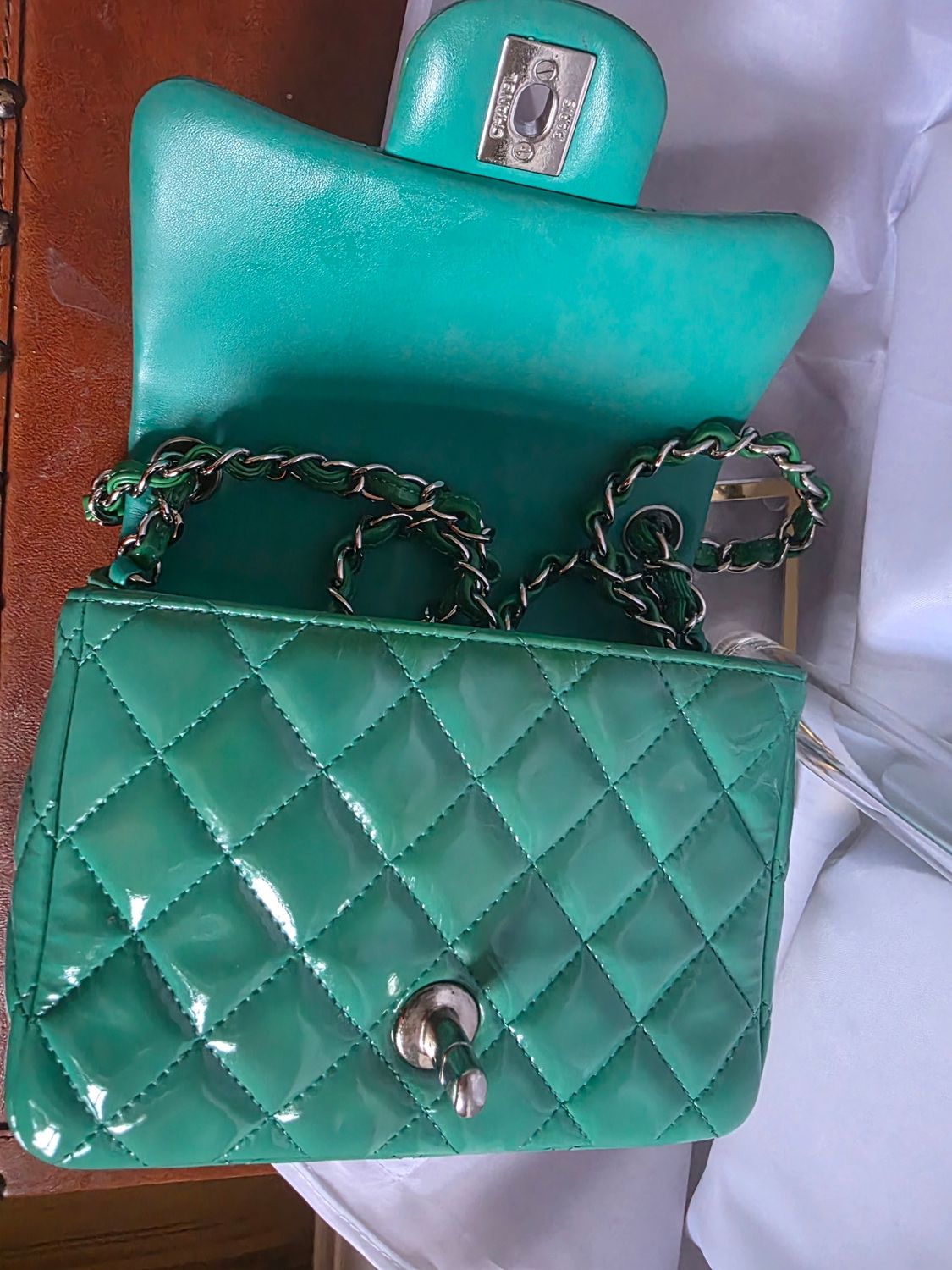 Chanel mini Rectangular Patent