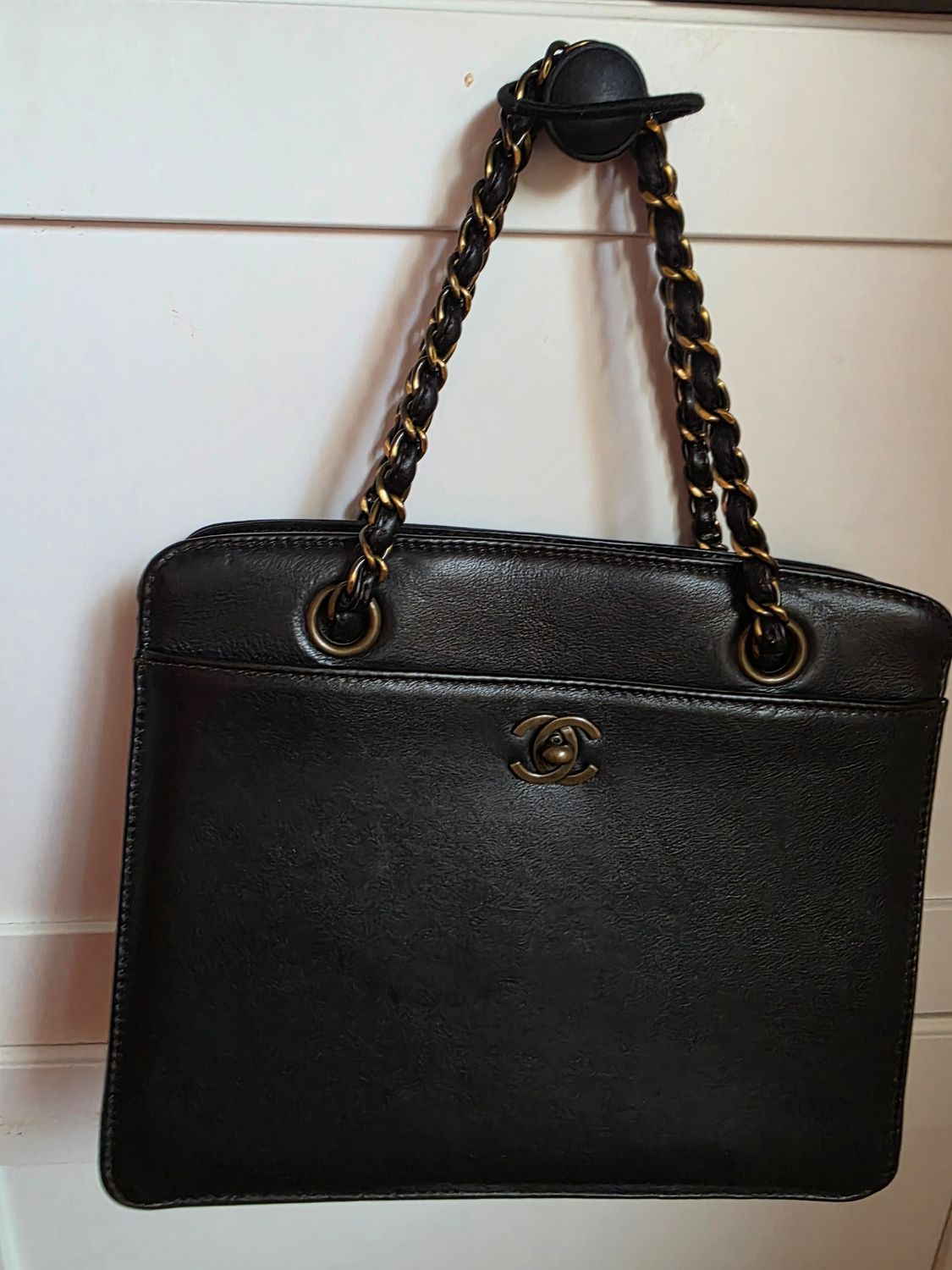 Chanel lambskin Leather Hard Case Handbag