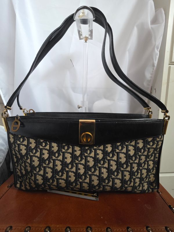 Christian Dior Blue leather Lady  Handbag