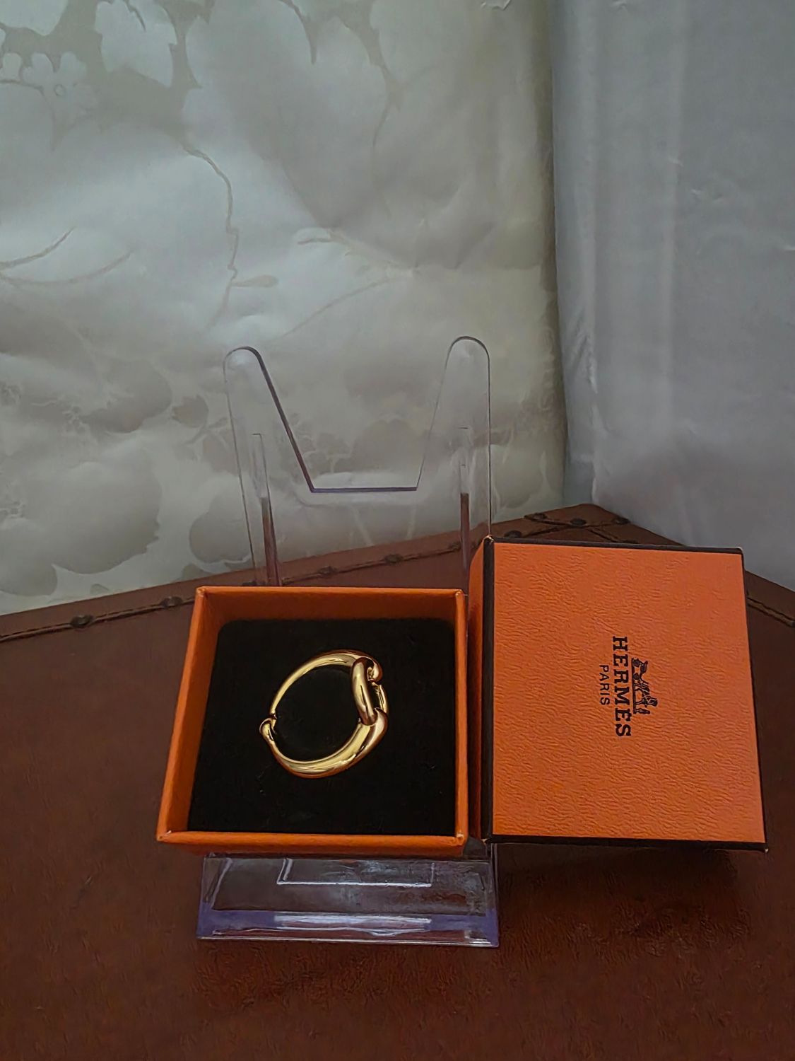 Hermès Gold plated “Mors” Scarf Ring