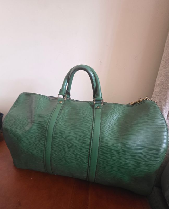  Louis Vuitton Green Epi leather Keepall 50 bag