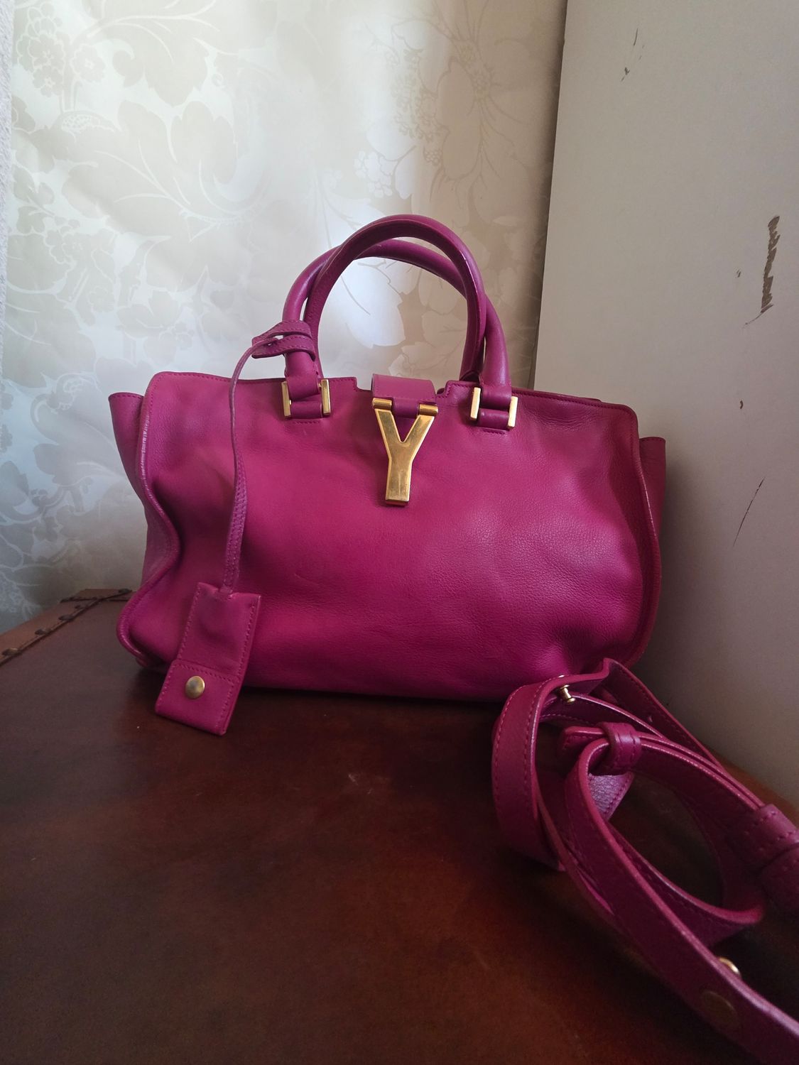 Ysl Cabas Pink leather bag