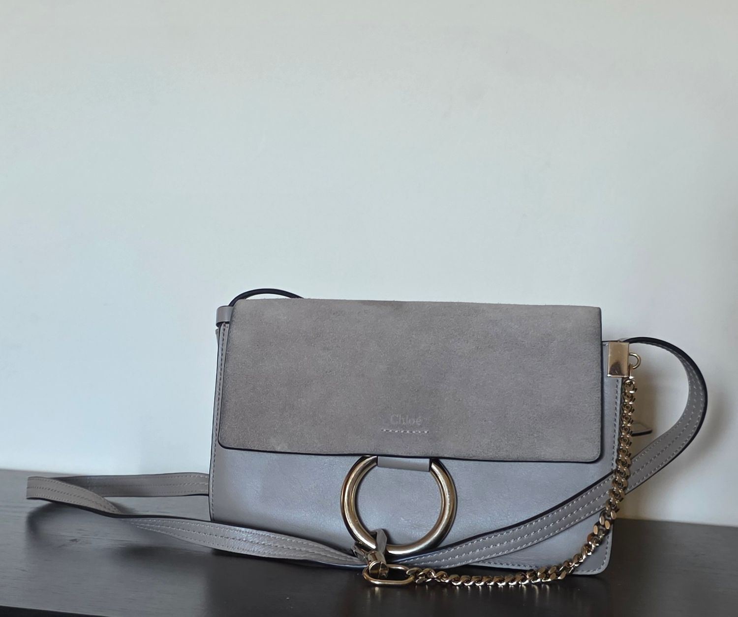 Chloé Faye Beige Suede Leather bag