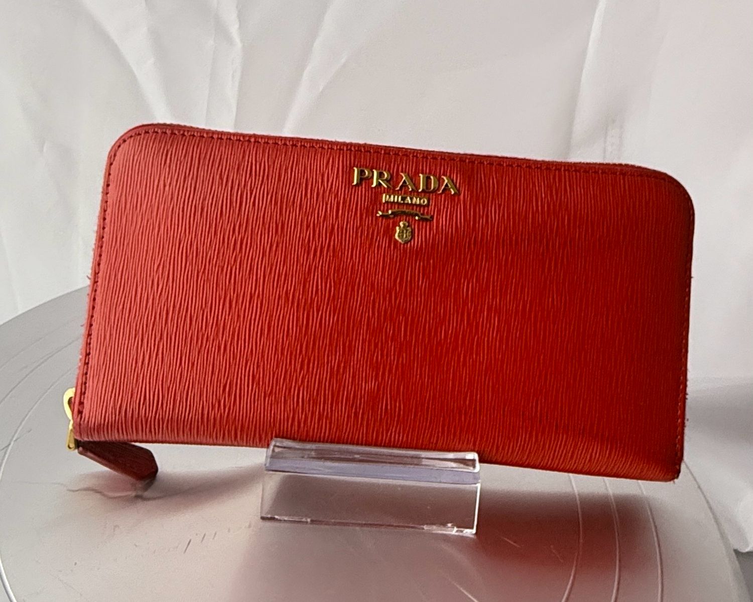 Prada Long  Wallet  Red Safiano Leather