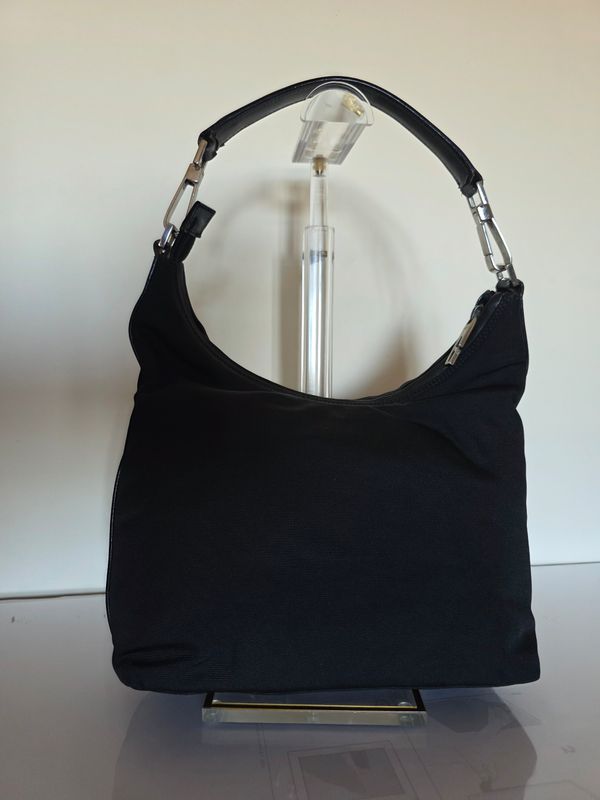 Gucci Black Canvas &amp; leather shoulder bag