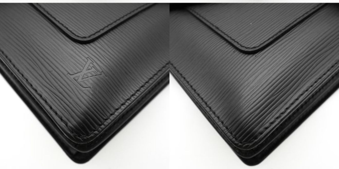 Louis Vuitton Monceau Two Way crossbody bag Black epi leather