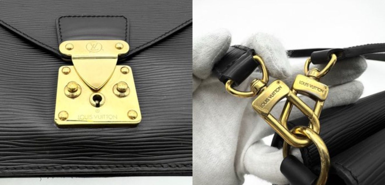 Louis Vuitton Monceau Two Way crossbody bag Black epi leather