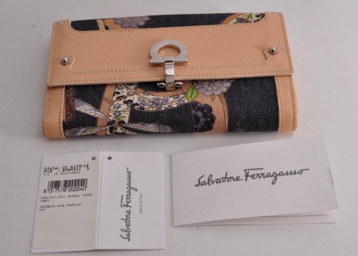 Salvatore Ferragamo Fondo Wallet Denim