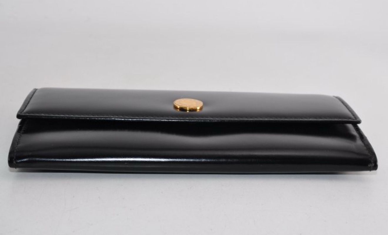 Bvlgari Long Wallet Patent Leather Black Bvlgari Long Wallet Patent Leather Black