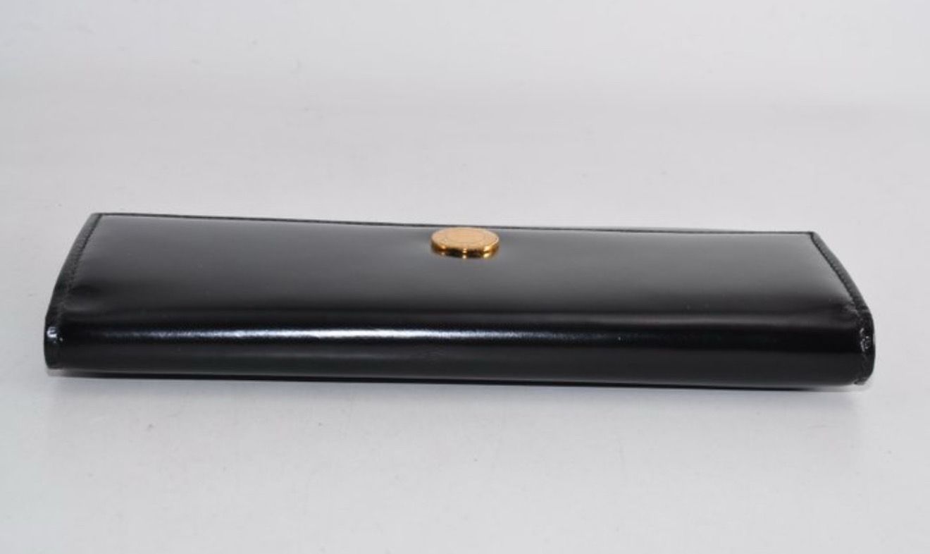 Bvlgari Long Wallet Patent Leather Black Bvlgari Long Wallet Patent Leather Black