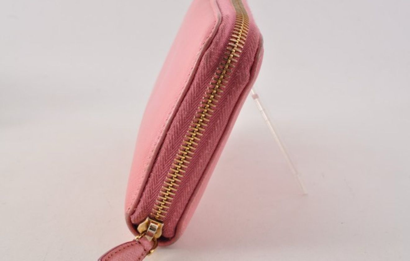 Prada Long Wallet Safiano Leather Pink